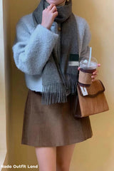 Vintage Wool Blends Elegant Short Jacket