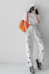 High Waist Love Full Printed Jogger Sweatpants