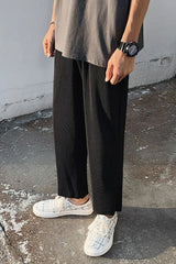 Loose Pleated Style Long Men Pants