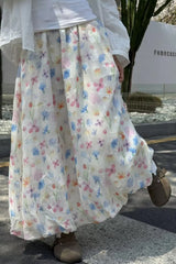 Sweet Floral Elegant Long Skirts
