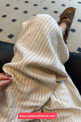Loose Elegant Striped Classic Casual Pants