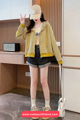 Long Sleeve Striped Colors Zipper Hoodie