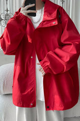 Loose Pockets Men Windbreaker Jacket