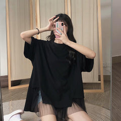 O-Neck Solid Mesh Short Sleeve Shirts