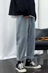 Long Straight Slim Men Jeans Pants