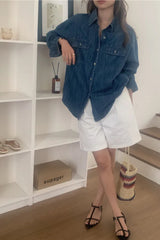 Long Sleeve Casual Denim Shirts