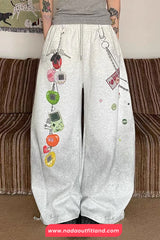 Loose Retro Games Console Printed Casual Sweatpants