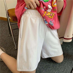 Basic Colors Elastic Waist Summer Shorts Pants