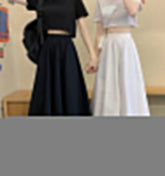 High Elastic Waist Loose Long Vintage Skirt