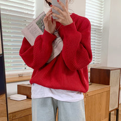 O-Neck Thick Vintage Loose Knitted Sweater