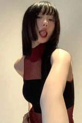 Sexy Turtleneck Knitted Summer Crop Tops