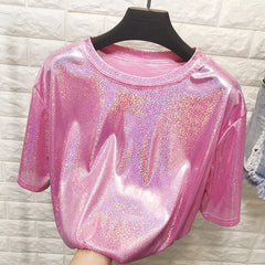 Sexy Stylish Bright Silk Club Shirt