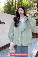 Loose Pins Buckle Buttons Style Streetwear Jacket
