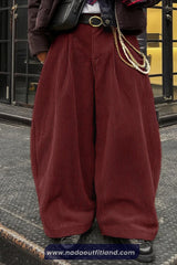 Loose Style Wide Leg Corduroy Men Pants