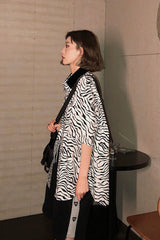 Zebra Art Pattern Loose Blouse Shirt