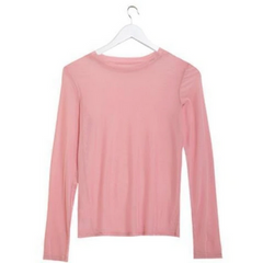 Long Sleeve See Through Transparent Mesh Shirt