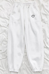 Casual Smile Emoticon Jogger Sweatpants
