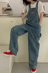 Loose Long Casual Denim Jumpsuit