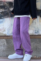 High Waist Hip Hop Purple Jeans Pants