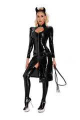 Black Vinyl Pvc Bodysuit