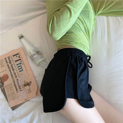Solid Colors Casual Shorts Pants