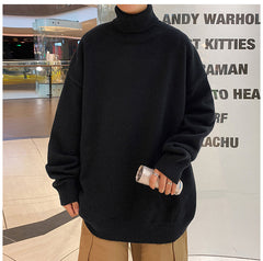 Loose Knitted Warm Turtleneck Men Sweater