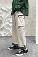 Loose Side Cargo Pockets Men Pants
