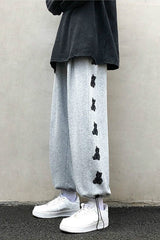 Cute Bear Side Printed Jogging Sweatpants
