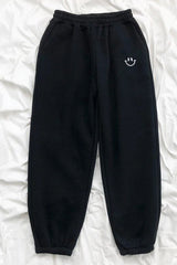 Casual Smile Emoticon Jogger Sweatpants