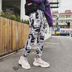 Cartoon Comics Printed Casual Joggers Pants