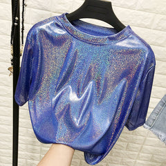 Sexy Stylish Bright Silk Club Shirt