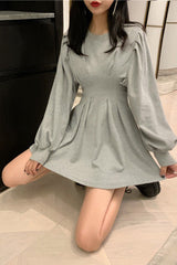 Long Sleeve Abdomen Casual Dress
