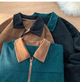 Loose Trendy Lapel Collar Corduroy Jacket