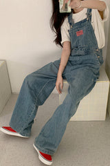 Loose Long Casual Denim Jumpsuit