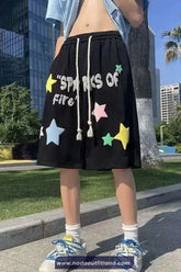 Loose Stars Pattern Printed Homewear Shorts