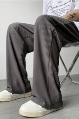 Loose Casual Long Pleated Men Pants