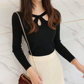 Sexy Hollow Out Slim Stretchy Sweater