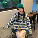 Cute Love Embroidered Knitted Sweater