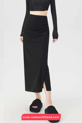 High Waist Sexy Folds Wrap Elegant Corduroy Skirts