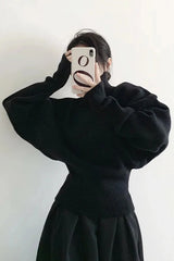 Long Sleeve Knitted Turtleneck Office Sweater