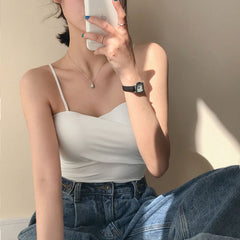 Sexy Spaghetti Strap Camisole Crop Tops