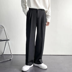 High Waist Loose Casual Straight Long Pants