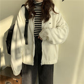 Solid Colors Loose Winter Fleece Jacket