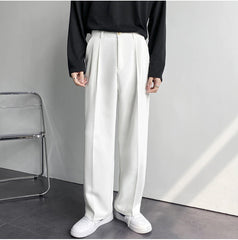 High Waist Loose Casual Straight Long Pants