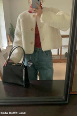 Vintage Wool Blends Elegant Short Jacket