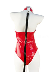 Vinyl Bodysuit Red