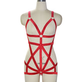 Latina Black Bodysuit Women Sexy Harness Lingerie Revealing Teddy