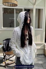 Long Sleeve Sexy Hollow Out Hooded Summer Shirt