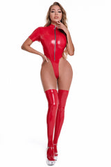 Vinyl High Rise Bodysuit