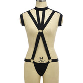 Intimate Black Bodysuit Women Black Body Harness Lingerie Slutty Teddy